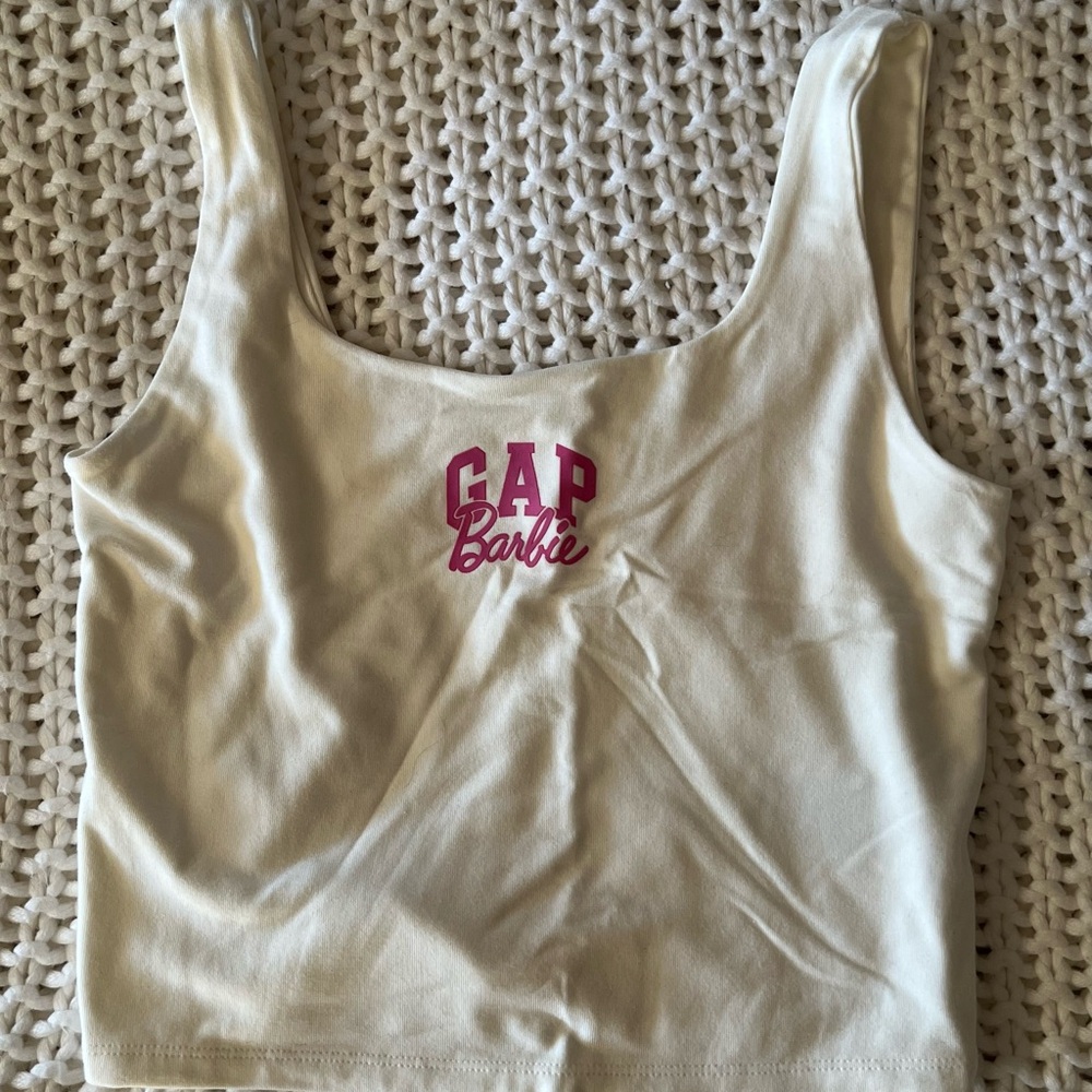 GAP Barbie Logo Cream Tank